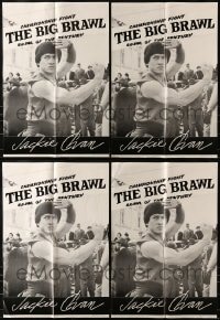 1a127 LOT OF 4 FOLDED BIG BRAWL COMMERCIAL POSTERS 1980 Jackie Chan championship fight poster!