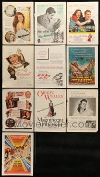 1a074 LOT OF 10 1930S-40S MAGAZINE ADS 1930s-1940s sexy Rita Hayworth, Orson Welles & more!