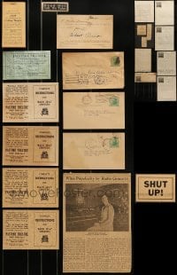 1a099 LOT OF 20 PASTIME THEATRE MISCELLANEOUS ITEMS 1920s instructions for back seat drivers!