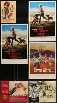 1a131 LOT OF 6 LOBBY CARDS AND MISCELLANEOUS ITEMS 1970s a variety of movie images!