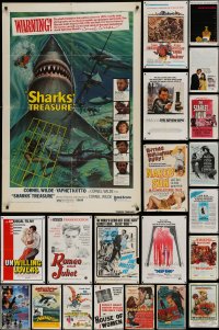 1a200 LOT OF 98 FOLDED ONE-SHEETS 1950s-1980s great images from a variety of different movies!
