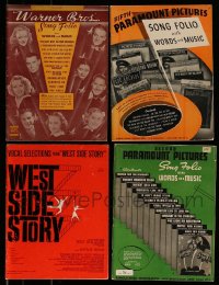 1a060 LOT OF 4 SONG FOLIOS 1940s-1960s sheet music from a variety of different movies!