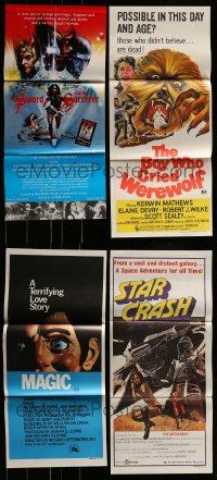 1a123 LOT OF 4 FOLDED HORROR SCI-FI AND FANTASY AUSTRALIAN DAYBILLS 1970s a cool movie images!