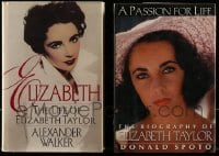 1a538 LOT OF 2 ELIZABETH TAYLOR BIOGRAPHY HARDCOVER BOOKS 1990s The Life of & A Passion For Life!