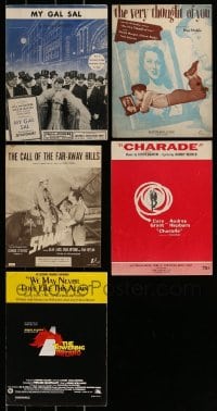 1a169 LOT OF 5 SHEET MUSIC 1940s-1970s great songs from a variety of different movies!