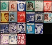 1a179 LOT OF 20 NON-MOVIE SHEET MUSIC 1940s-1950s a variety of great songs by famous singers!
