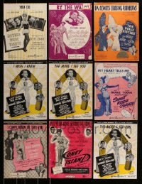 1a167 LOT OF 9 BETTY GRABLE SHEET MUSIC 1940s great songs from several of her movies!