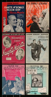1a168 LOT OF 6 JEANETTE MACDONALD AND NELSON EDDY SHEET MUSIC 1930s-1940s songs from their movies!