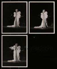 1a483 LOT OF 3 MARLENE DIETRICH 8X10 PUBLICITY PHOTOS 1970s performing live on stage in fur!