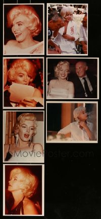 1a571 LOT OF 7 MARILYN MONROE COLOR 8X10 REPRO PHOTOS 1980s candid portraits of the movie legend!