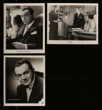 1a486 LOT OF 3 EDWARD G. ROBINSON 8X10 STILLS 1950s-1960s two great portraits + movie scene!