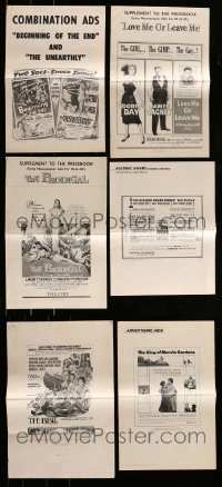 1a378 LOT OF 5 UNCUT PRESSBOOK SUPPLEMENTS 1950s-1970s advertising for a variety of movies!