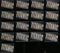 1a543 LOT OF 17 TITANIC PINS 1997 with the title art from the teaser one-sheet!