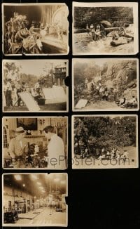 1a459 LOT OF 7 1920S CANDID PARAMOUNT 8X10 PHOTOS 1920s many show camera & crews!