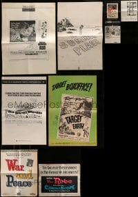 1a375 LOT OF 9 FOLDED CUT PRESSBOOKS 1950s advertising for a variety of different movies!