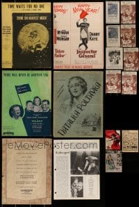 1a067 LOT OF 17 SHEET MUSIC, MAGAZINE ADS, PROGRAMS AND MORE 1930s-1950s from a variety of movies!