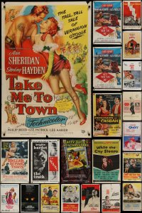 1a254 LOT OF 21 FOLDED ONE-SHEETS 1950s-1980s great images from a variety of different movies!