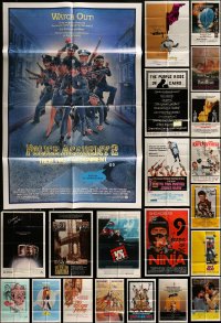 1a206 LOT OF 90 FOLDED ONE-SHEETS 1960s-1980s great images from a variety of different movies!