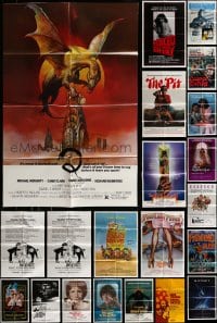 1a234 LOT OF 55 FOLDED ONE-SHEETS 1970s-1980s great images from a variety of different movies!