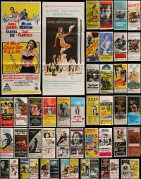 1a122 LOT OF 50 FOLDED AUSTRALIAN DAYBILLS 1950s-1980s great images from a variety of movies!