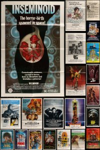 1a231 LOT OF 61 FOLDED ONE-SHEETS 1970s-1980s great images from a variety of different movies!