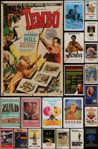 1a203 LOT OF 93 FOLDED ONE-SHEETS 1960s-1980s great images from a variety of different movies!