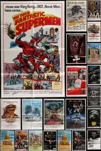 1a232 LOT OF 59 FOLDED ONE-SHEETS 1970s-1980s great images from a variety of different movies!