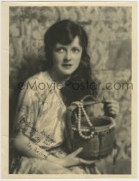 1b200 MAY McAVOY signed deluxe 10.5x13.75 still 1920s c/u holding basket by Edward Thayer Monroe!