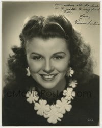 1b204 VIVIAN AUSTIN signed deluxe 10.75x13.5 still 1940s the sexy Universal actress smiling!