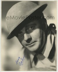 1b205 WILLIAM LUNDIGAN signed deluxe 10.75x13.5 still 1940s great portrait wearing helmet by Kahle!