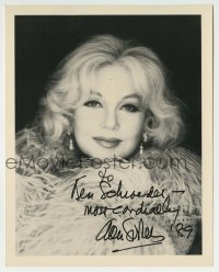 1b781 ANN SOTHERN signed 8x10 REPRO still 1989 wonderful close portrait wearing feathery outfit!