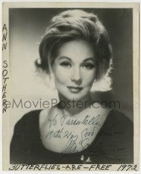 1b327 ANN SOTHERN signed stage play 8.25x10 still 1972 c/u from Butterflies Are Free by Engstead!