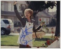 1b784 ANNETTE BENING signed color 8x10 REPRO still 2000s great c/u with rose from American Beauty!