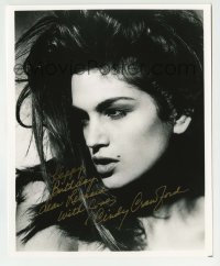1b804 CINDY CRAWFORD signed 8x10 REPRO still 1990s super close up of the beautiful supermodel!