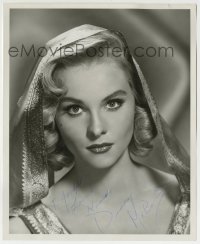 1b391 DIANE MCBAIN signed 8x10 still 1961 sexy head & shoulders portrait in cool hooded costume!