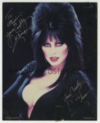 1b746 ELVIRA signed color 8x10 publicity still 1985 portrait of the sexy horror icon by Goldner!