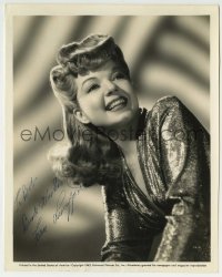 1b415 FRANCES LANGFORD signed 8x10 still 1943 smiling portrait of the pretty Universal star!