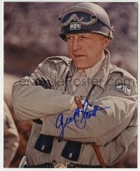 1b854 GEORGE C. SCOTT signed color 8x10 REPRO still 1980s c/u with arms crossed as General Patton!