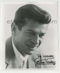 1b427 GEORGE NADER signed 8.25x10 still 1956 head & shoulders smiling portrait with great hair!