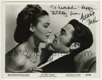 1b439 GREGORY PECK signed 8x10.25 still 1949 c/u with beautiful Ava Gardner in The Great Sinner!