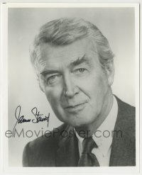 1b872 JAMES STEWART signed 8x10 REPRO still 1980s older head & shoulders portrait in suit and tie!