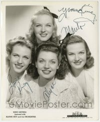 1b758 KING SISTERS signed 8.25x10 music publicity still 1940s the pretty all female singing group!