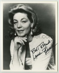 1b894 LAUREN BACALL signed 8x10 REPRO still 1980s great smiling c/u resting her head on her hand!