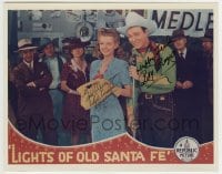 1b899 LIGHTS OF OLD SANTA FE signed color 8x10 REPRO still 1980s by BOTH Roy Rogers AND Dale Evans!