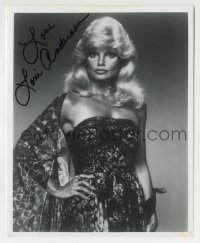 1b904 LONI ANDERSON signed 8x10 REPRO still 1980s standing portrait wearing sexy tight dress!