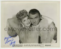 1b513 LUCILLE BALL signed 8x10 still R1952 Lucy Goes Wild with George Brent in Lover Come Back!