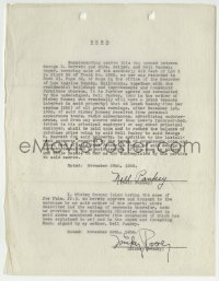 1b239 MICKEY ROONEY signed contract 1938 he paid 25% of his earnings towards mom's land purchase!