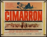 1b015 CIMARRON signed style B 1/2sh 1960 by Glenn Ford, directed by Anthony Mann!