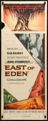 1b012 EAST OF EDEN signed insert 1955 by Julie Harris, James Dean's first movie, John Steinbeck!