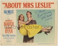 1b097 ABOUT MRS. LESLIE signed LC #6 1954 by Alex Nicol, who's carrying pretty Marjie Millar!